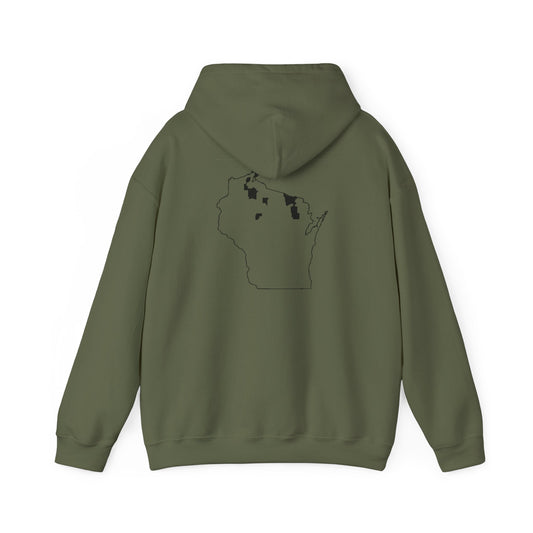 WI Chequamegon Map - Unisex Hoodie